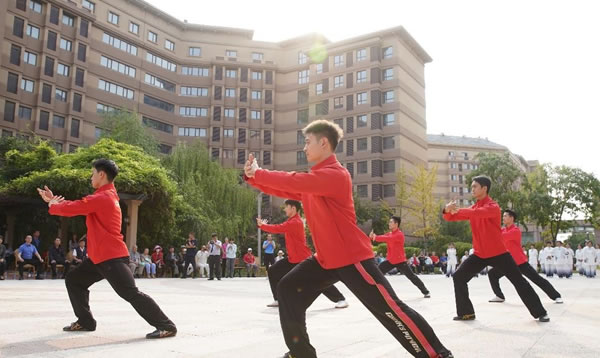 “一起来健身，让爱‘益’起来” 体育总局武术中心组织武术运动队走进天津华康街道